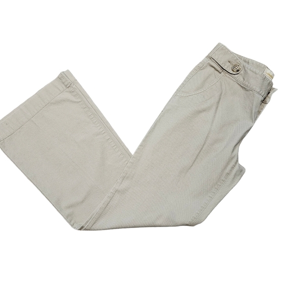 London Jean‎ Khaki Christie Fit Sailor Flare Chino Pants Size 2 Short Women's - Picture 1 of 9